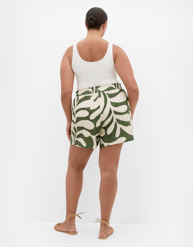 City Chic - Plus size Taranto Print Short - moss