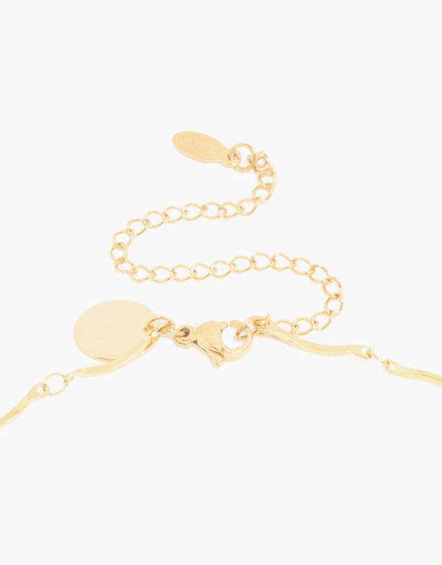 Lovisa - Waterproof Gold Plated Stainless Steel Cubic Zirconia Droplet Charms Necklace
