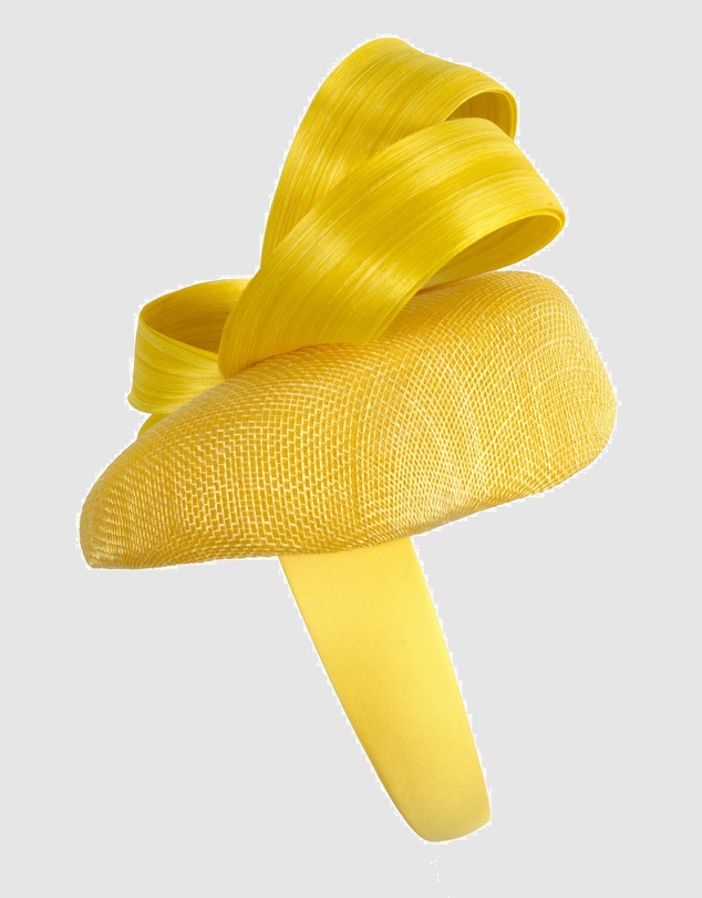 Max Alexander - Yellow Pillbox Racing Fascinator