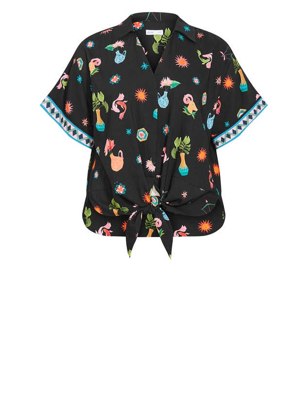 City Chic - Selena La Mont Print Shirt