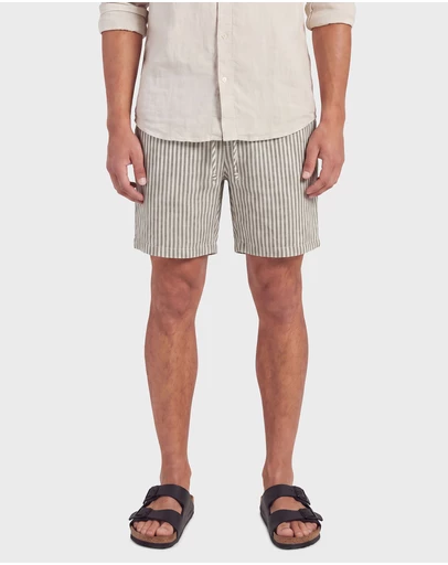 Academy Brand - Stripe Riviera Linen Short