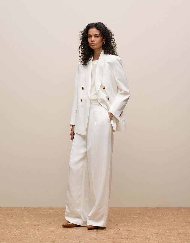 Trenery - Tailored Wide Leg Pant in White