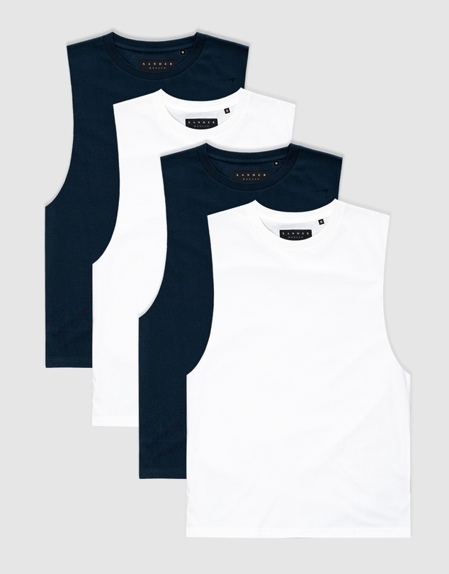 Xander - 4-Pack Blanc Tank