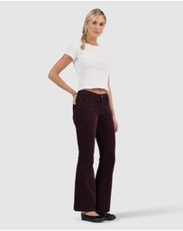 Rolla's - Downtown Flare Jean - Velvet Dark Cherry