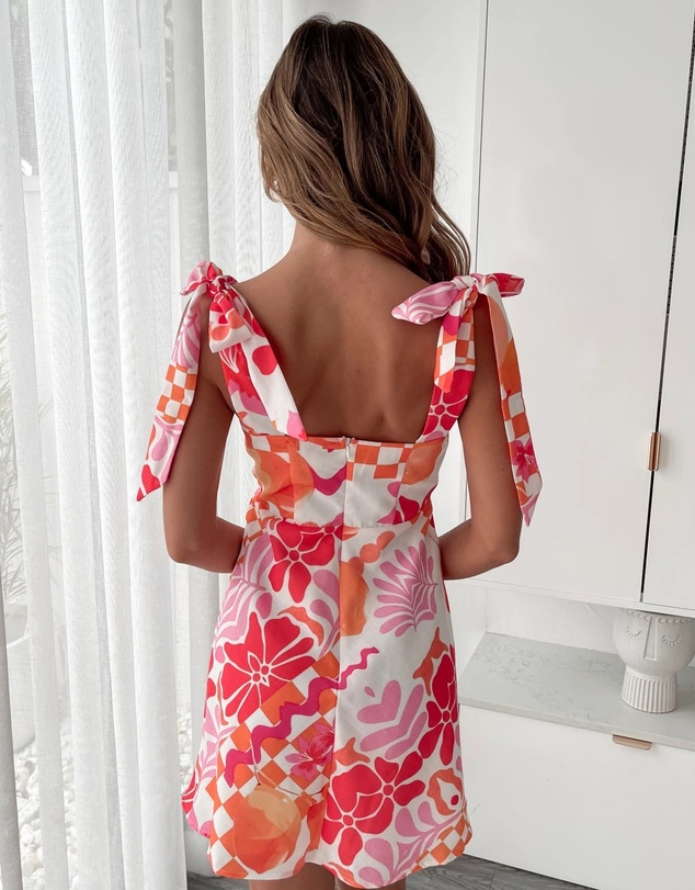 Esther & Co - Rosalys Dress - Pink Print