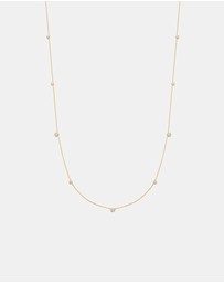 Ania Haie - Ania Haie Gold Bezel Cubic Zirconia Station Necklace