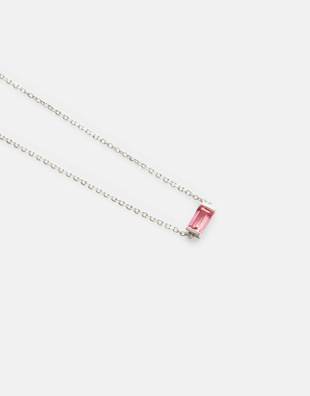 Kirstin Ash - Baguette Birthstone Bracelet October Pink Topaz