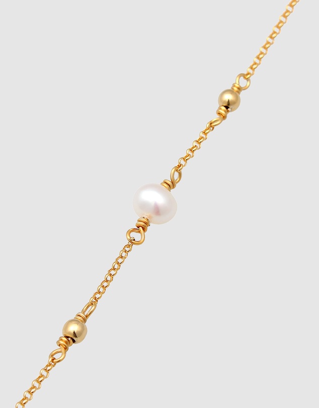 Elli Jewelry - Freshwater Pearl Bracelet in Gold-Plated 925 Silver
