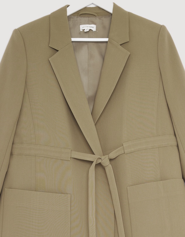 Revibe - Repaired Shona Joy Irena Oversized Belted Blazer - AU 8
