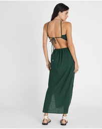 Heaven Australia - Emerald Halter Midi Dress