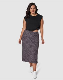 Something 4 Olivia - Catalina Print Midi Skirt