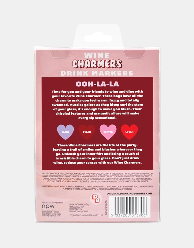 NPW - Wine Charmers Drink Markers-Set of 4