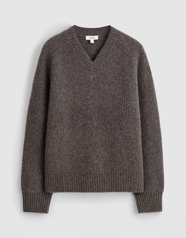 COS - Oversized Wool-Yak V-Neck Jumper