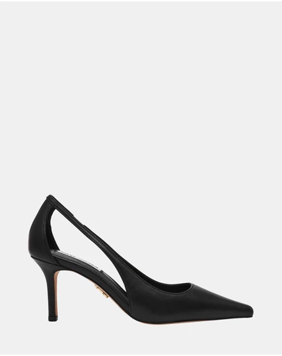 Steve Madden - Altra Black Leather Heels