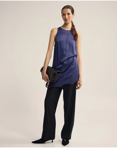 Oxford - Amber Satin And Lace Dress