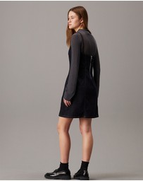 Calvin Klein Jeans - Fitted Denim Slip Dress
