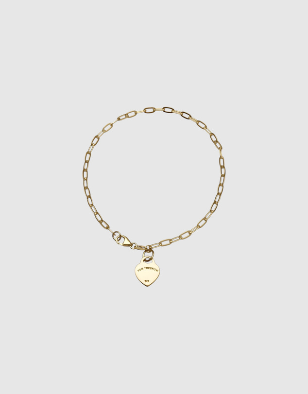 Von Treskow - Luxe Clip chain Bracelet with Flat Heart