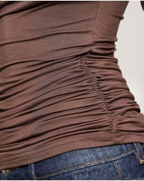 Dazie - Honey Asymmetrical Jersey Top