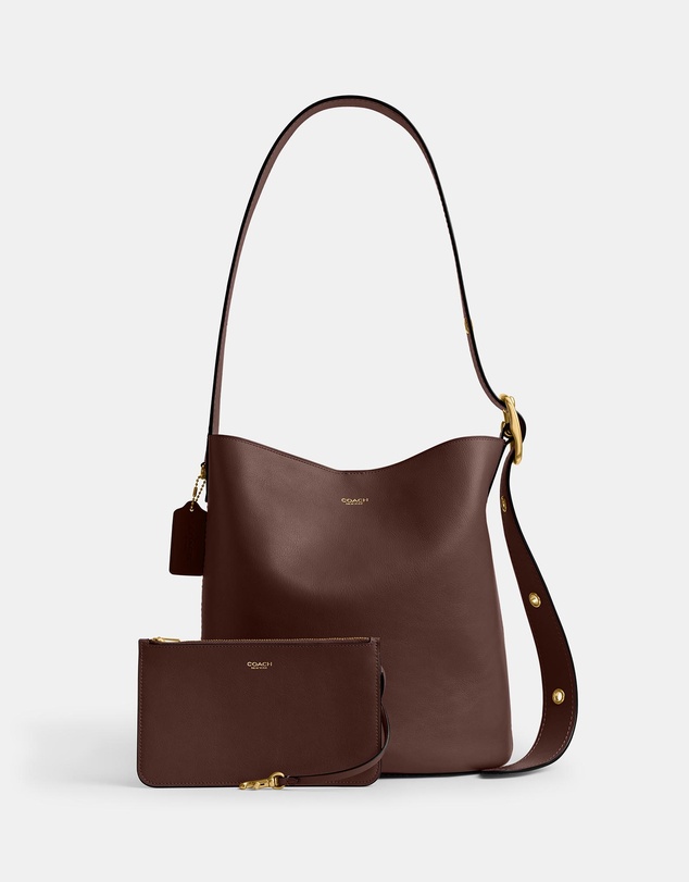 Coach - Natural Grain Leather Bowery Bucket Bag