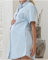 Soon Maternity - Luna Denim Shirt Dress