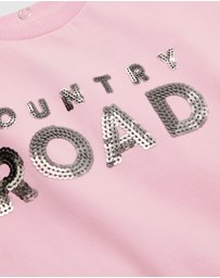 Country Road - Organically Grown Cotton Sequin Logo T-shirt