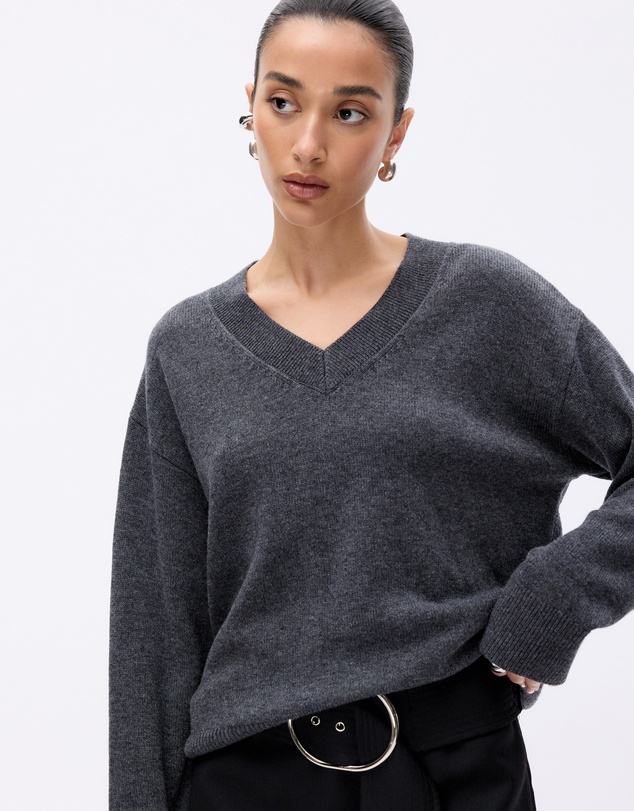 Minima Esenciales - Lorin Wool Cashmere V Neck