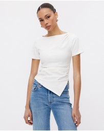Minima Esenciales - Eliana Draped T-Shirt