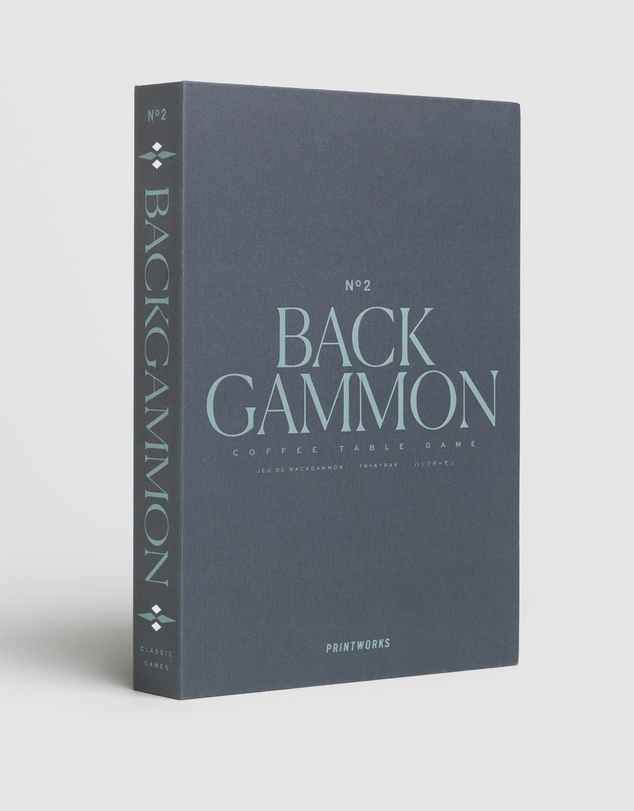 Printworks - Printworks Classic Backgammon -Grey Blue