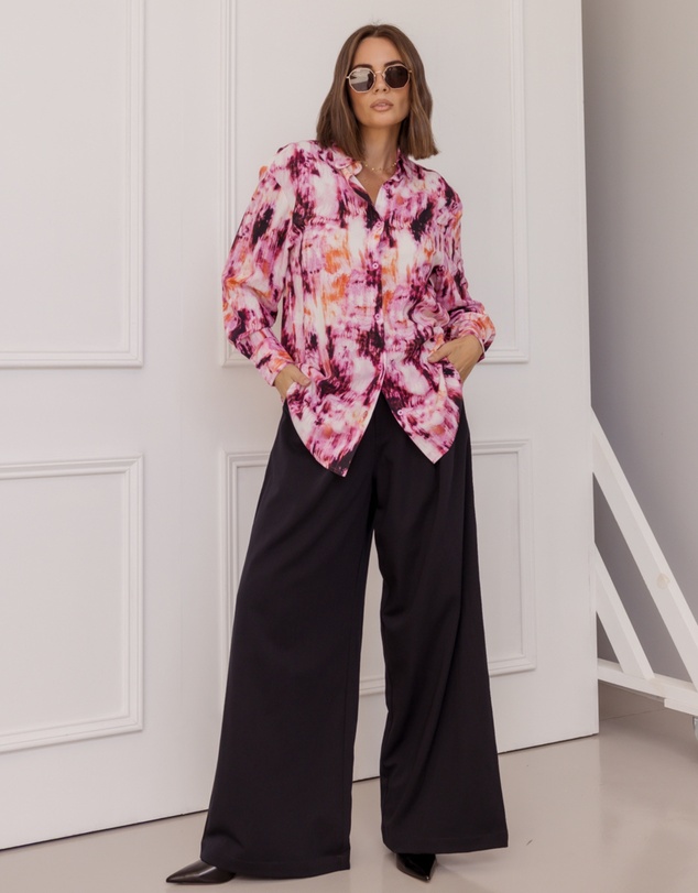 ALEXANDRA - Kristos Shirt Pink Textured Print