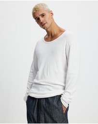 Surrounded By Ghosts - The Gypsum Slim Rib Knit Long Sleeve T-Shirt
