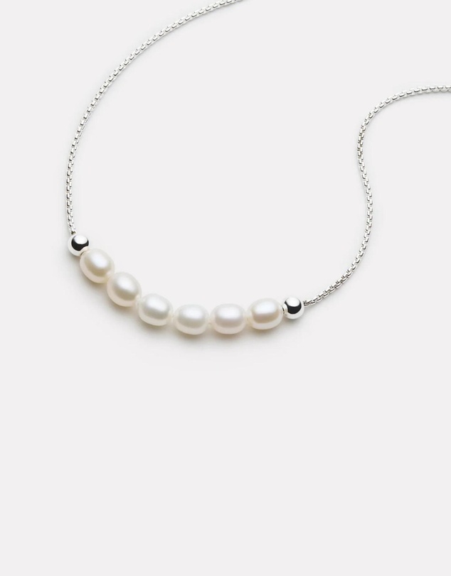 Najo - Shoreline Silver & Pearl Bracelet