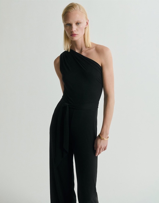 M.N.G - Flamingo Asymmetric Belt Jumpsuit