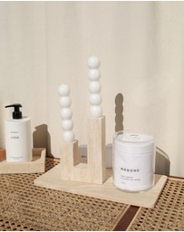 No.22 - Travertine Irregular Candlestick Holder