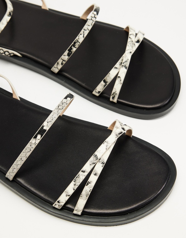 AERE - Ankle Wrap Leather Sandals