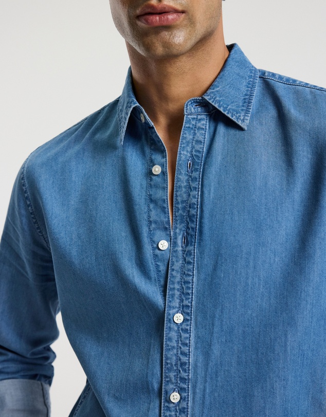 Calibre - Soft Chambray Shirt Light Blue