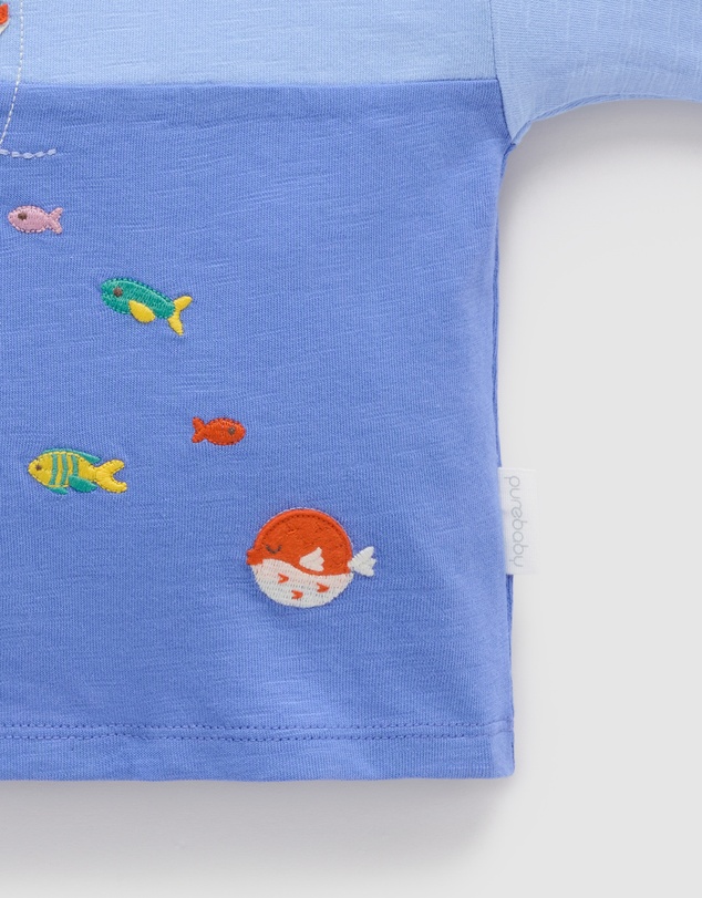 Purebaby - Ocean Relaxed Tee -Kids-Babies