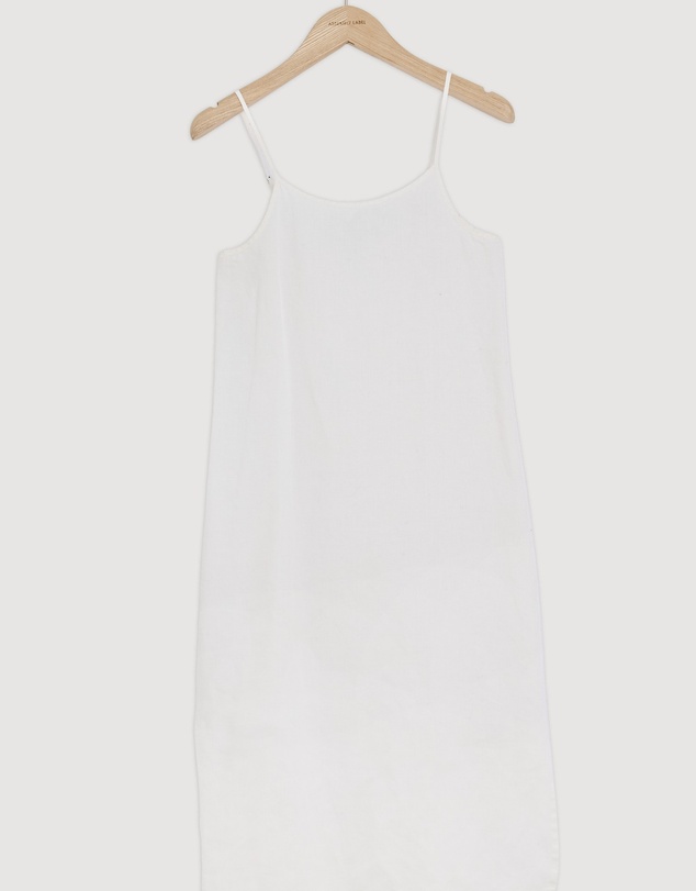 Revibe - Repaired Assembly Label Linen Slip Dress