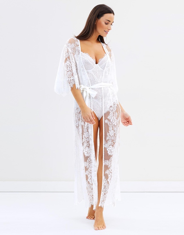 Homebodii - Leah Long Lace Robe