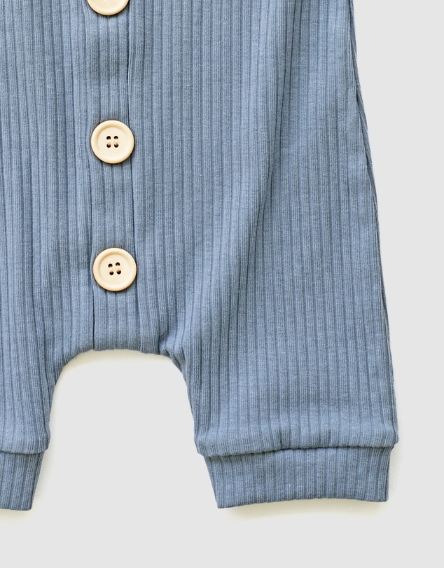 WITH LOVE FOR KIDS - BASICS Wide Ribbed Romper - Babies