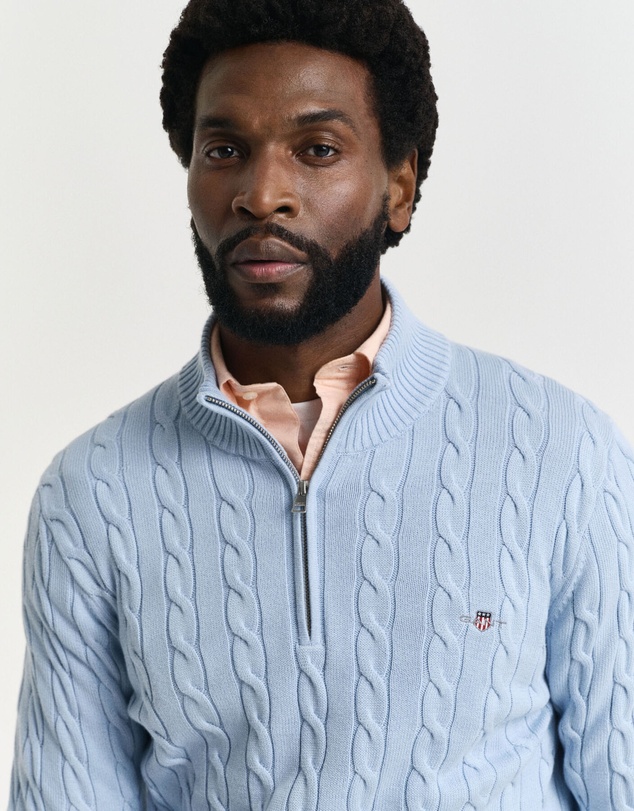 Gant - Cotton Cable Half-Zip Knit