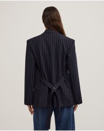 Witchery - Belted Pinstripe Blazer
