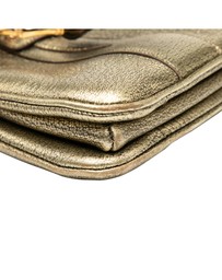 Pre-Loved by Azura Reborn - Pre-Loved Metallic Calfskin Metal Bamboo Handbag