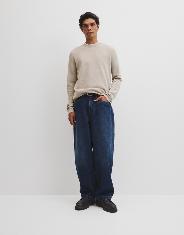 Country Road - Australian Good Earth Cotton Pique Crew Neck Knit