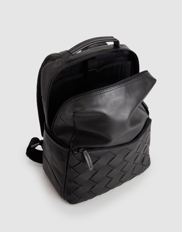 Evity - Dominic Leather Weave Backpack