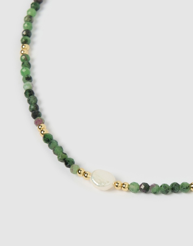 Arms Of Eve - Mila Gemstone Necklace - Clinozoisite