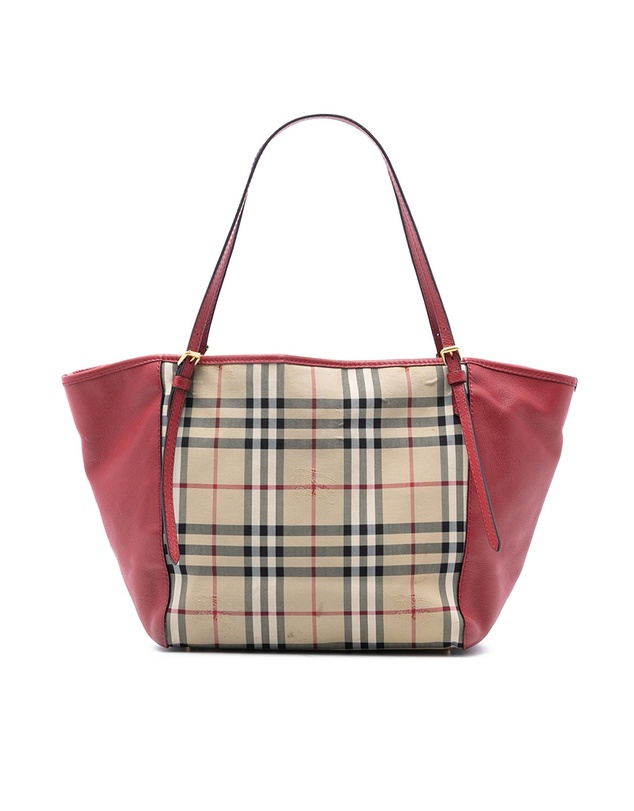 Pre-Loved by Azura Reborn - Pre-Loved Small Haymarket Check Canvas and Leather Canterbury Tote