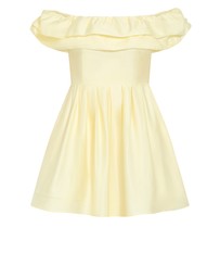 City Chic - Mayah Mini Dress - Lemon