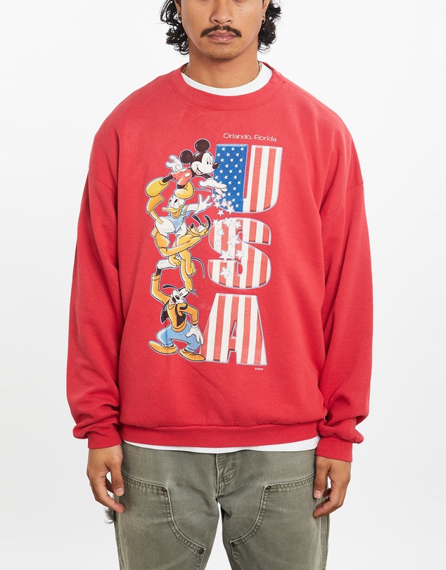 Vintage by The Real Deal - Pre Loved - 90s Disney Mickey Mouse USA Sweatshirt