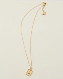Carly Paiker - Leo Star Sign Zodiac Tag Necklace