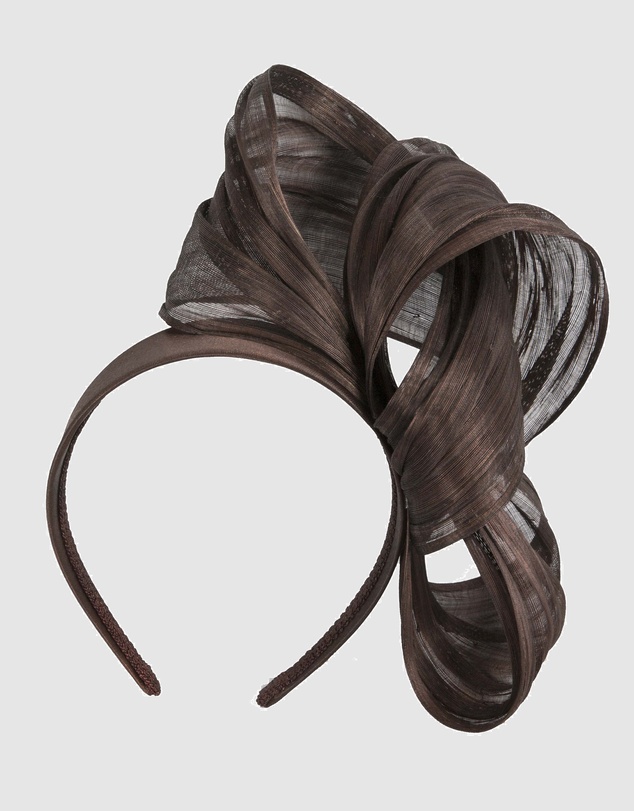 Fillies Collection - Bespoke Brown Bow Racing Fascinator